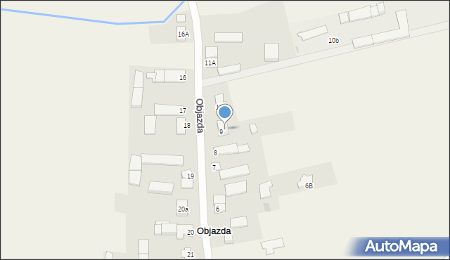 Objazda, Objazda, 9, mapa Objazda