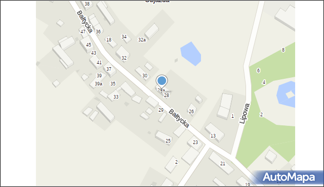 Objazda, Objazda, 15, mapa Objazda