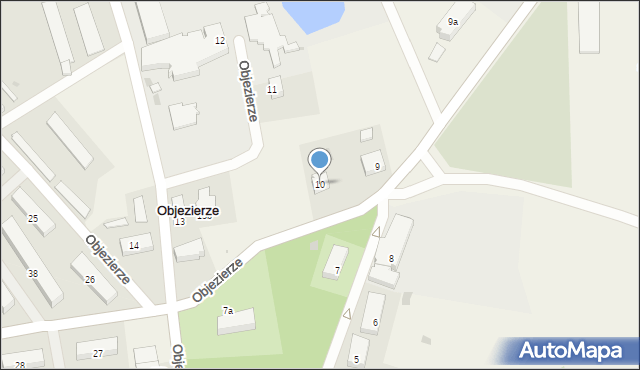 Objezierze, Objezierze, 10, mapa Objezierze