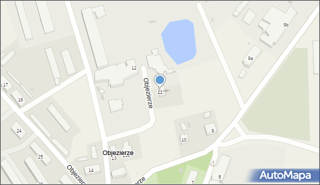 Objezierze, Objezierze, 11, mapa Objezierze