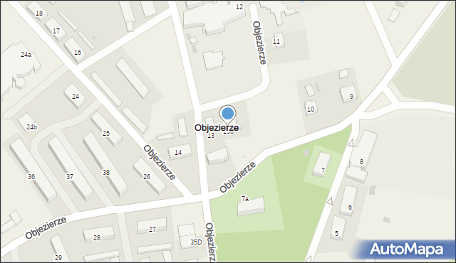 Objezierze, Objezierze, 13b, mapa Objezierze