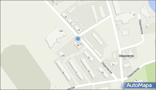 Objezierze, Objezierze, 24, mapa Objezierze