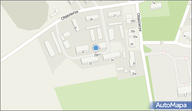 Objezierze, Objezierze, 335, mapa Objezierze