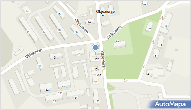Objezierze, Objezierze, 35e, mapa Objezierze