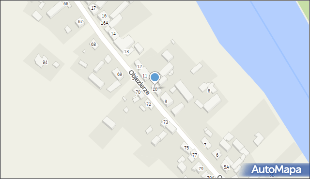 Objezierze, Objezierze, 10, mapa Objezierze