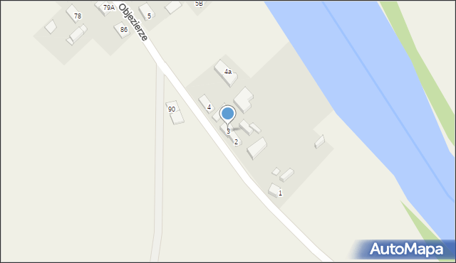 Objezierze, Objezierze, 3, mapa Objezierze