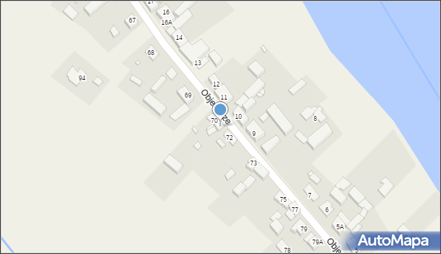 Objezierze, Objezierze, 71, mapa Objezierze