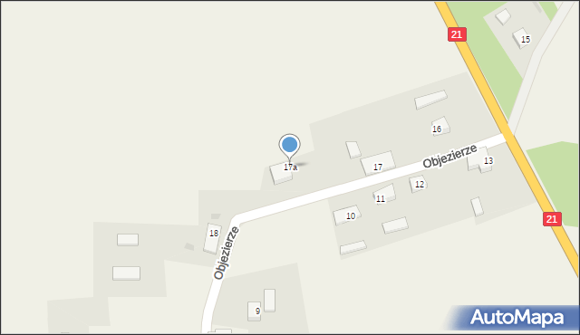 Objezierze, Objezierze, 17a, mapa Objezierze