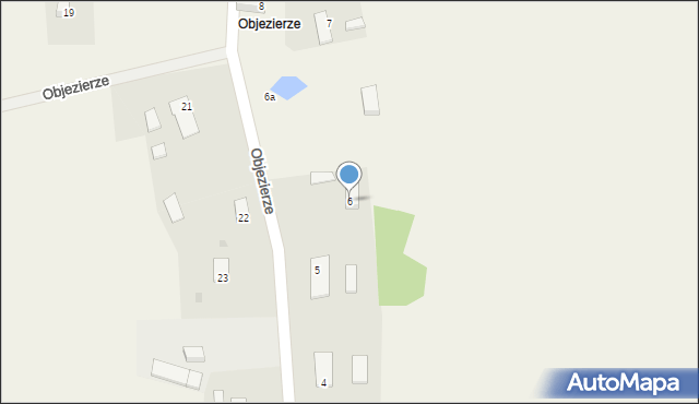 Objezierze, Objezierze, 6, mapa Objezierze