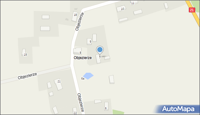 Objezierze, Objezierze, 7, mapa Objezierze