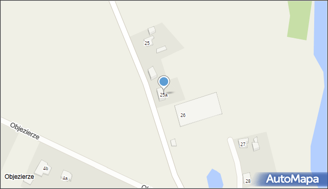 Objezierze, Objezierze, 25a, mapa Objezierze