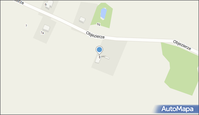 Objezierze, Objezierze, 6, mapa Objezierze