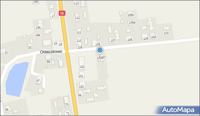 Obłaczkowo, Obłaczkowo, 102b, mapa Obłaczkowo