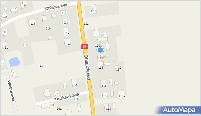 Obłaczkowo, Obłaczkowo, 119, mapa Obłaczkowo