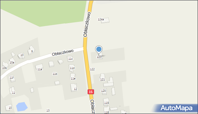 Obłaczkowo, Obłaczkowo, 123, mapa Obłaczkowo