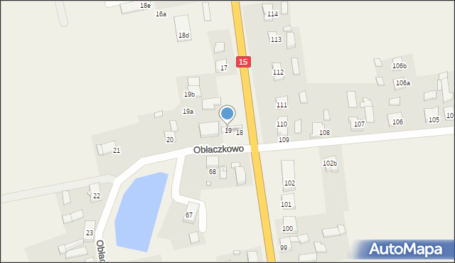 Obłaczkowo, Obłaczkowo, 19, mapa Obłaczkowo