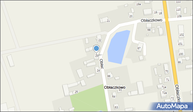 Obłaczkowo, Obłaczkowo, 23, mapa Obłaczkowo