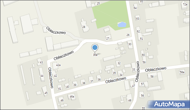 Obłaczkowo, Obłaczkowo, 30a, mapa Obłaczkowo