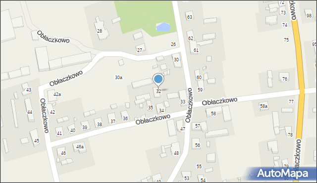Obłaczkowo, Obłaczkowo, 32, mapa Obłaczkowo