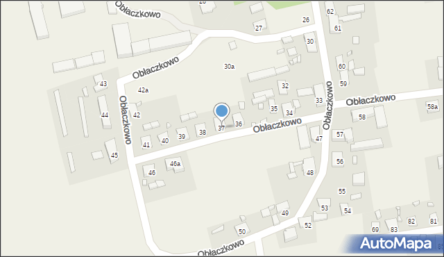 Obłaczkowo, Obłaczkowo, 37, mapa Obłaczkowo