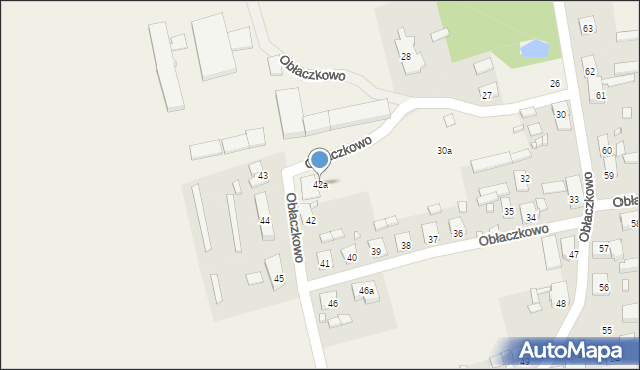 Obłaczkowo, Obłaczkowo, 42a, mapa Obłaczkowo