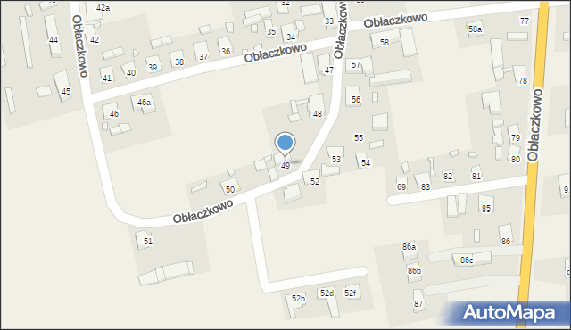 Obłaczkowo, Obłaczkowo, 49, mapa Obłaczkowo
