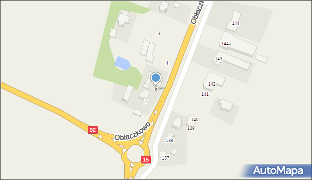 Obłaczkowo, Obłaczkowo, 6, mapa Obłaczkowo