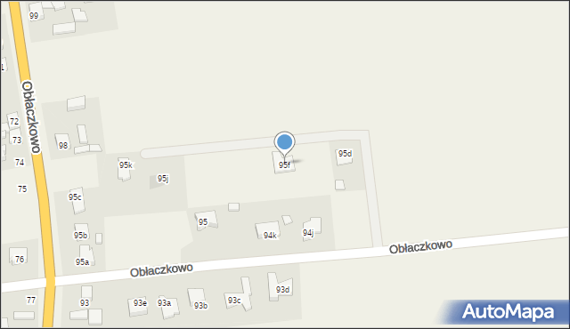 Obłaczkowo, Obłaczkowo, 95f, mapa Obłaczkowo