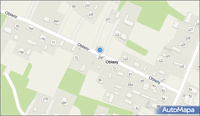 Oblasy, Oblasy, 109, mapa Oblasy