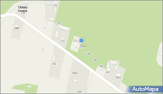 Oblasy, Oblasy, 270, mapa Oblasy