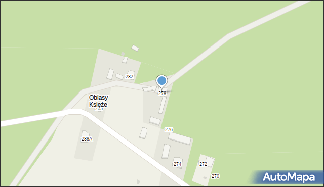 Oblasy, Oblasy, 278, mapa Oblasy