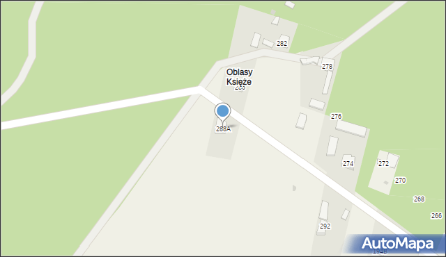 Oblasy, Oblasy, 288A, mapa Oblasy