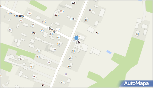 Oblasy, Oblasy, 52A, mapa Oblasy