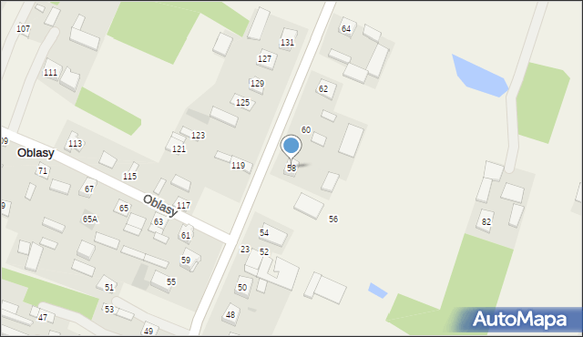 Oblasy, Oblasy, 58, mapa Oblasy