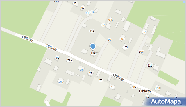 Oblasy, Oblasy, 99A, mapa Oblasy