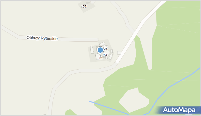 Obłazy Ryterskie, Obłazy Ryterskie, 12, mapa Obłazy Ryterskie