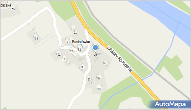 Obłazy Ryterskie, Obłazy Ryterskie, 13, mapa Obłazy Ryterskie