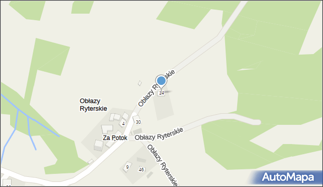 Obłazy Ryterskie, Obłazy Ryterskie, 14, mapa Obłazy Ryterskie