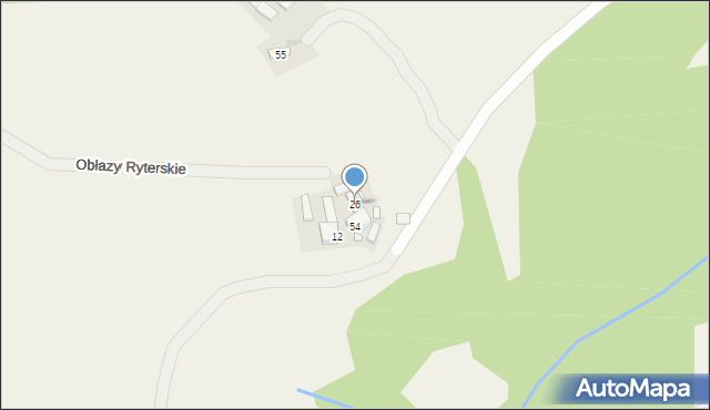 Obłazy Ryterskie, Obłazy Ryterskie, 26, mapa Obłazy Ryterskie