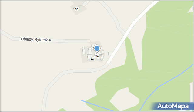 Obłazy Ryterskie, Obłazy Ryterskie, 54, mapa Obłazy Ryterskie