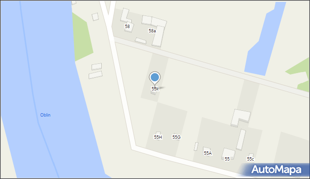 Oblin, Oblin, 55k, mapa Oblin