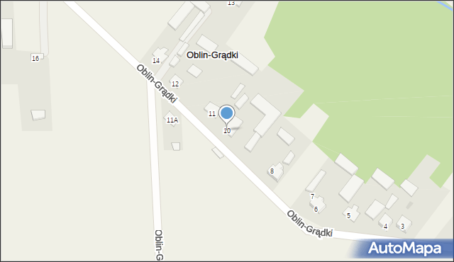 Oblin-Grądki, Oblin-Grądki, 10, mapa Oblin-Grądki