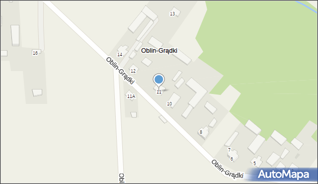 Oblin-Grądki, Oblin-Grądki, 11, mapa Oblin-Grądki