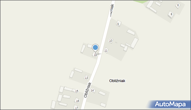 Obliźniak, Obliźniak, 12, mapa Obliźniak