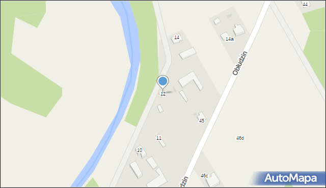 Obłudzin, Obłudzin, 12, mapa Obłudzin