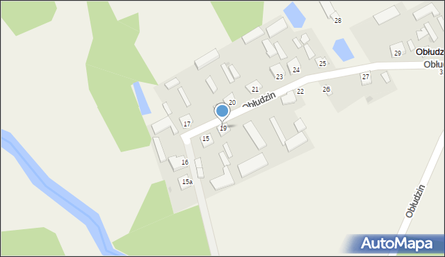 Obłudzin, Obłudzin, 19, mapa Obłudzin