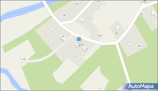Obłudzin, Obłudzin, 1b, mapa Obłudzin