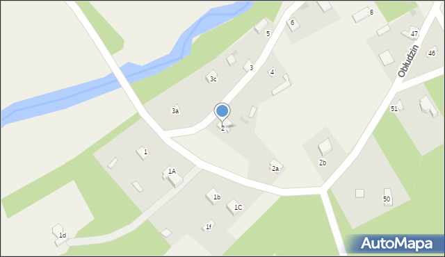 Obłudzin, Obłudzin, 2, mapa Obłudzin