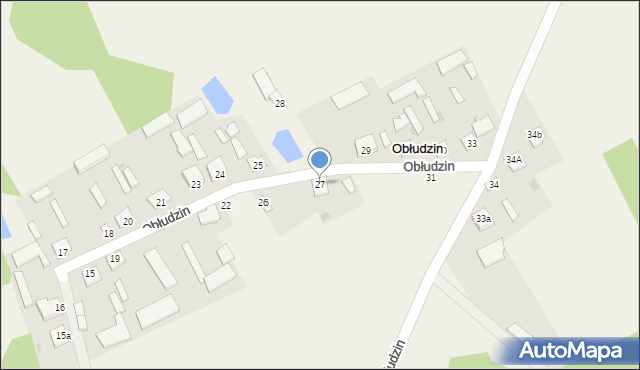Obłudzin, Obłudzin, 27, mapa Obłudzin