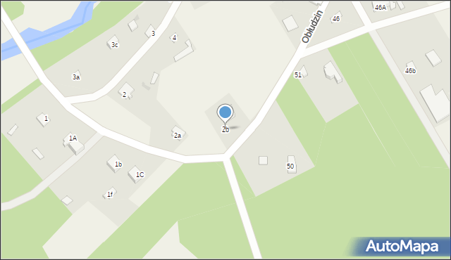 Obłudzin, Obłudzin, 2b, mapa Obłudzin
